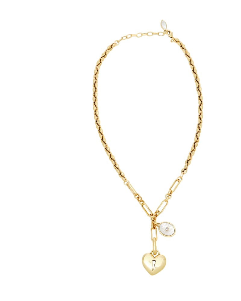 Front of a size one-size-fits-all Cece Necklace in GOLD by Mignonne Gavigan. | dia_product_style_image_id:320129